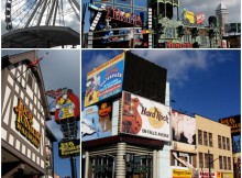 Niagara Skywheel and Clifton Hill in Niagara Falls, Ontario, Canada